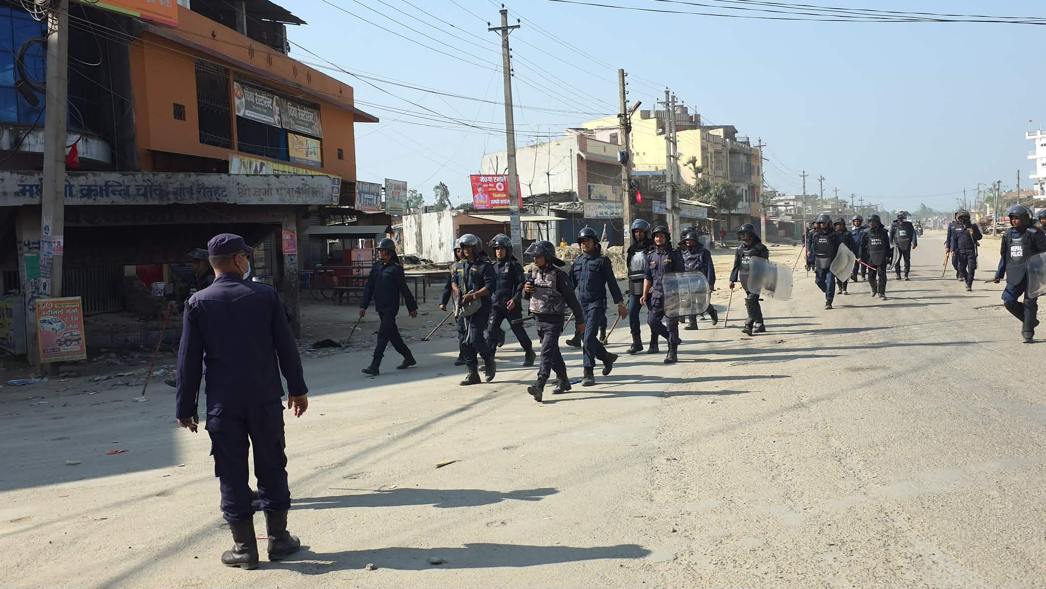 रौतहटमा आज पनि कर्फ्यु जारी,२३ जना नियन्त्रणमा